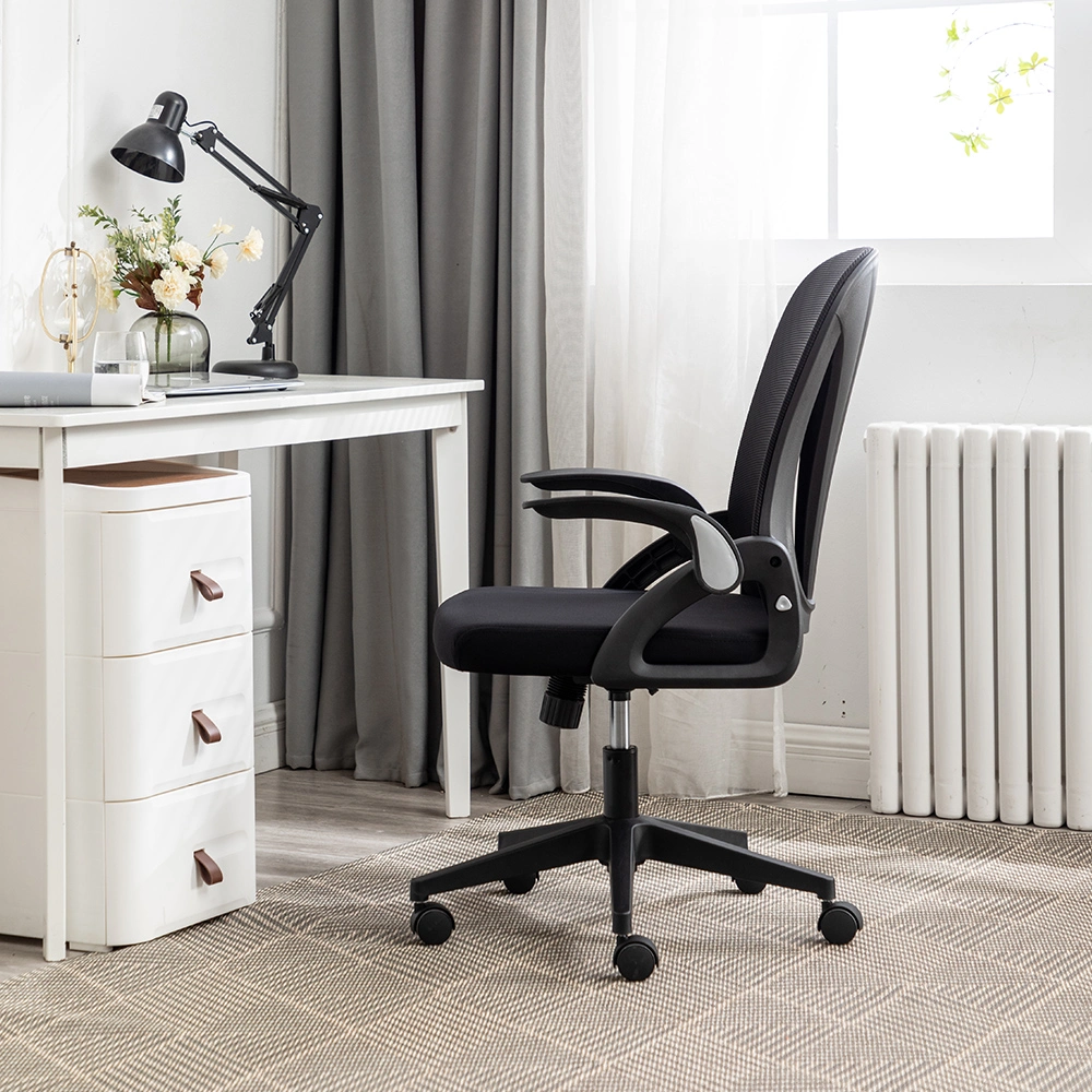 High Quality Office Room Black Fabric Mesh Swivel Chair