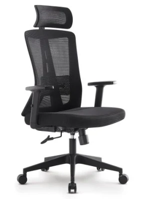 Chaise de jeu d'ordinateur de bureau à domicile chaise de bureau ergonomique en tissu de maille avec support lombaire