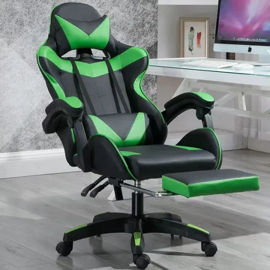 Chaise de jeu d'adultes de soutien lombaire de massage de PC de style de course de tissu respirable